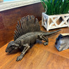 Dimetrodon Dinosaur Statue Fossil Style Brown Polyresin Sculpture 18 Inch Additional Image 6