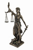 Bronzed La Justicia with Scales and Sword Statue 8 In. Main image