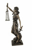 Bronzed La Justicia with Scales and Sword Statue 8 In. Additional image