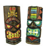 12 inch Tall Hand Crafted Wooden Tiki Totem Wall Mask Set of 2 Main image