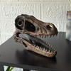 Velociraptor Statue Brown Resin Dinosaur Fossil Replica 7 Inch Decor Lifestyle image 1