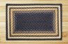 Earth Rugs RC-79 Lt. Blue / Dk. Blue / Mustard Rectangle Braided Rug 2 x 8 Feet Main image