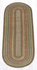Earth Rugs C-51 Fir / Ivory Oval Braided Rug 2 Feet X 6 Feet Main image