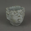 Pucker Up Concrete Head Kissing Face Mini Decor Succulent Planter 7 Inch Tall Additional image