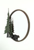 Black Bear Forest Wall Mirror Decorative Metal Bathroom Bedroom Lodge Accent Additional image