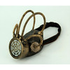 Metallic Bronze Steampunk Gas Mask with Corrugated Tubes Additional image