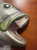 Fish Wall Sculpture Largemouth Bass Fishing Rod Metal 39.5 Inch Tall Image of main defect