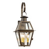 Town Crier Wall Light in Weathered Brass - 3 Lights - Tinware Main image