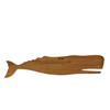 Wood Whale Wall Sculpture Coastal Whitewashed 29in Hanging Decor Art Additional image