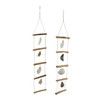 Scallop Sea Shell Driftwood Ladder Hanging Nautical Sculpture Beach Nautical Main image