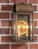 Town Lattice Outdoor Wall Light in Weathered Brass - 2 Lights - Tinware Additional image