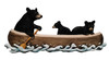 Bear Family in Canoe Wall Art – 32" x 14" Main image