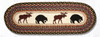 Earth Rugs OP-43 Bear / Moose Oval Patch Runner 13" x 36" Main image
