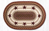 Earth Rugs OP-357 Burgundy Stars Oval Patch 20" x 30" Main image
