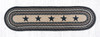 Earth Rugs OP-313 Black Stars Oval Patch Runner 13" x 48" Main image