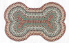 Earth Rugs DB-413 Buttermilk / Cranberry Large Dog Bone 18" x 28" Main image