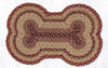 Earth Rugs DB-357 Burgundy / Gray / Cream Large Dog Bone 18" x 28" Main image