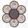 Earth Rugs TNB-508 Snowman Trivets in a Basket 10" x 10" Main image