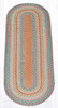 Earth Rugs C-328 Multi 1 Oval Braided Rug 2 Feet X 6 Feet Main image