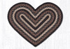 Earth Rugs C-313 Mocha / Frappuccino Heart Braided Rug 20" x 30" Main image
