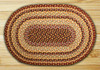 Earth Rugs C-357 Burgundy / Gray / Cream Oval Braided Rug 4 Feet x 6 Feet Main image
