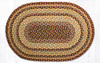 Earth Rugs C-357 Burgundy / Gray / Cream Oval Braided Rug 20" x 30" Main image