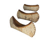 Set of 3 Rustic Birch Bark Decorative Wooden Canoe Sculptures Forest Lodge Decor Main image