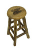 Rustic Handcrafted Wooden Carved Moose Bar Stool 30 in. Main image