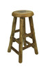 Rustic Handcrafted Wooden Carved Moose Bar Stool 30 in. Additional image