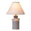 Irvins Country Tinware Milk Jug Lamp with Ivory Linen Shade Main image