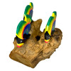 Handcrafted Driftwood & 3 Tropical Fish Sculpture Coastal Nautical Table Decor Additional image