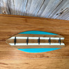 Surfboard Wall Hook Rack 28 in Coastal Wood Metal 5 Cleat Decorative Hooks Lifestyle image 2