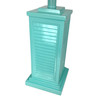 Seafoam Green Shutter Table Lamp 24in Glossy Base 120V 60W Coastal Decor Additional image