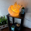 Jellyfish Table Lamp Matte White Resin Coastal Accent Light 10 in Tall Lifestyle image 2