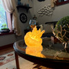 Jellyfish Table Lamp Matte White Resin Coastal Accent Light 10 in Tall Lifestyle image 4