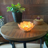 White Capiz Shell Lotus Flower Small Tealight Candle Holder Set of 3 Lifestyle image 2