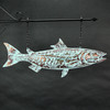 30in Metal Salmon Hanging Wall Bracket Verdigris Copper Coastal Outdoor Decor Additional image
