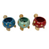 Turtle Planter Pots Set of 3 Hand Painted Porcelain 4.75 Inch Indoor Decor Additional image