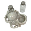 Octopus Salt and Pepper Shaker Set 5.5 Inch Off-White Resin Tabletop Holder Additional image