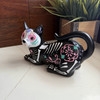 Day of the Dead Skeleton Cat Figurine Resin 8 Inch Multicolor Gothic Decor Lifestyle image 3