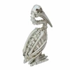 Pelican Skeleton Statue White Distressed Resin Gothic Tabletop Decor 11.5 Inch Additional image