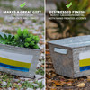 Set of 2 Galvanized Metal Boat Planter Flower Tub Indoor Outdoor Plant Pot Additional image