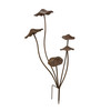 Metal Mushroom Garden Stake Five Cap Cluster 28.25 Inch Brown Outdoor Decor Main image