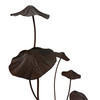 Metal Mushroom Garden Stake Five Cap Cluster 28.25 Inch Brown Outdoor Decor Additional image