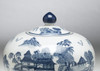AA Importing 59753 Blue And White Round Jar With Lid Additional image