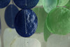 Blue Green and White Capiz Shell Wind Chime for Garden Patio Yard Set of 2 Additional image