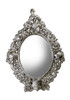 16 Inch Pewter Finish Shield Design Table Top Mirror Main image