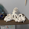 White Coral Octopus Statue Resin Coastal Tabletop Sculpture 11.5 Inch Lifestyle image 4