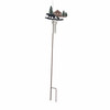 Rustic Bear Cabin Rain Gauge Garden Stake 46.5 Inch Metal and Glass Additional image