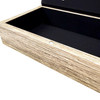 Set of 2 Botanical Decorative Book Boxes Green Cream Wood 10.75 Inch Additional image